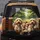 Golden-doodle Dogs Vehicle Interior Park Landscape - Pet Parent Road Trip Gift Spare Tire Cover - 5