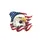 Bald Eagle American Flag - Resolute Gaze Patriotic Gift for Veterans Spare Tire Cover - 4