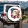 Bald Eagle American Flag - Resolute Gaze Patriotic Gift for Veterans Spare Tire Cover - 3
