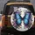 Blue Purple Morpho Butterfly Lavender Rose Crescent Moon - Wildlife Lover Gift Spare Tire Cover - 5