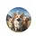 Joyful Corgi Golden Retriever Dogs Mountain Landscape - Travel Essentials Dog Lover Gift Spare Tire Cover - 4