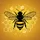 Black Honeybee Textured Wings Golden Honeycomb Floral - Wildlife Lover Gift for Bee Lovers Spare Tire Cover - 6