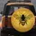 Black Honeybee Textured Wings Golden Honeycomb Floral - Wildlife Lover Gift for Bee Lovers Spare Tire Cover - 5