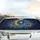 Golden Crescent Moon Star Cosmic Dust Feathers Roses Car Interior Upgrade Car Sunshade - 5