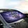 Prismatic Stained Glass Carousel Twilight Sky - Road Trip Travel Essentials Car Sunshade - 6
