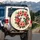 Hummingbirds Hibiscus Floral Musical Notes - Garden Nature Lover Gift Spare Tire Cover - 3