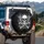 Skull Crossbones Rock On Hand Thorny Vines Smoke Lightning - Goth Rock Fan Gift Spare Tire Cover - 3