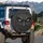 Dark Glaring Creature Eyes Golden Iris Smoky Face Off Road Vehicle Accessory for Truck Drivers Spare Tire Cover - 3