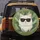 Fluffy White Cat Black Sunglasses Muted Green Leaves - Everyday Cat Lover Gift Spare Tire Cover - 5