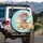 Cheerful Elephant Driving Steering Wheel - Road Trip Travel Essentials for Elephant Lovers Spare Tire Cover - 3