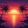 Fiery Tropical Sunset Palm Trees Ocean Scene – Outdoor Adventure Travel Gear Spare Tire Cover - 6