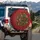 Festive Christmas Pine Boughs Candy Canes Ornaments Gift Boxes - Holiday Season Decor Spare Tire Cover - 3