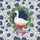 White Goose Pink Ribbon Welcome Script Foliage Wreath Peony - Home Decor Gift Garden Flag - 6