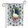 White Goose Pink Ribbon Welcome Script Foliage Wreath Peony - Home Decor Gift Garden Flag - 3