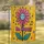 Cheerful Daisy Flowers Be Happy Musical Notes Paint Splatter - Everyday Home Decor Gift Garden Flag - 1