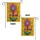 Cheerful Daisy Flowers Be Happy Musical Notes Paint Splatter - Everyday Home Decor Gift Garden Flag - 4
