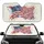Watercolor Floral American Flag - Independence Day Car Interior Upgrade for Veterans Car Sunshade - 1