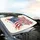 Watercolor Floral American Flag - Independence Day Car Interior Upgrade for Veterans Car Sunshade - 6