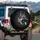 Alert Black and White German Shepherd Dog Head Profile - Gift for Canine Enthusiasts Spare Tire Cover - 3