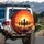 Four Cowboys Horseback Dusty Western Desert Sunset - Western Film Fan Gift Spare Tire Cover - 3
