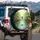 Dragonfly Reflection Rippling Water Lush Aquatic Plants Flowers - Wildlife Lover Gift Spare Tire Cover - 3
