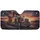 Classic American Semi Truck Skull Flag Sunset Highway - Car Interior Upgrade Car Sunshade - 3