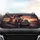 Classic American Semi Truck Skull Flag Sunset Highway - Car Interior Upgrade Car Sunshade - 4