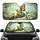 Luminous Green Frog Butterfly Forest Flowers - Car Interior Upgrade for Wildlife Lover Car Sunshade - 1