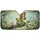 Luminous Green Frog Butterfly Forest Flowers - Car Interior Upgrade for Wildlife Lover Car Sunshade - 3