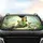 Luminous Green Frog Butterfly Forest Flowers - Car Interior Upgrade for Wildlife Lover Car Sunshade - 4