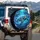 Glow Sea Turtle Hibiscus Flowers Underwater Ocean Realm - Marine Life Gift Spare Tire Cover - 3