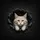Curious Cat Face Jagged Rip Torn Paper Edges - Pet Owner Vehicle Accessory Spare Tire Cover - 6