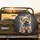 Fluffy Playful Sitting Yorkshire Terrier Dog with Expressive Bright Eyes - Dog Lover Gift Spare Tire Cover - 2