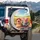Pigs Vintage Car Sunflowers Road - Road Trip Travel Essentials Pig Lover Gift Spare Tire Cover - 3
