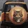 Fluffy Tabby Cat Face Golden Eyes Pink Nose - Cat Lover Vehicle Accessory Gift Spare Tire Cover - 5
