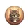 Fluffy Tabby Cat Face Golden Eyes Pink Nose - Cat Lover Vehicle Accessory Gift Spare Tire Cover - 4