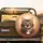 Fluffy Tabby Cat Face Golden Eyes Pink Nose - Cat Lover Vehicle Accessory Gift Spare Tire Cover - 2