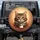 Fluffy Tabby Cat Face Golden Eyes Pink Nose - Cat Lover Vehicle Accessory Gift Spare Tire Cover - 1