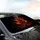 Burning Gnarled Tree Dark Smoke Embers Glowing Haze - Car Interior Upgrade Car Sunshade - 6