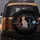 Majestic Cat Silhouette Rose Gold Glitter Heartbeat - Cat Lover Gift Spare Tire Cover - 5