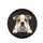 Expressive Curious Friendly Bulldog Puppy on Ledge Black Background Dog Lover Gift Spare Tire Cover - 4