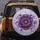 Vibrant Aster Flowers Water Droplets - Outdoor Enthusiast Gift Spare Tire Cover - 5