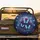 Electric Blue Morpho Butterfly Deep Purple Rose Floral - Nature Lover Home Decor Gift Spare Tire Cover - 2