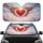 Glowing Red Heart Golden Filigree - Car Interior Upgrade Road Trip Gift Car Sunshade - 1