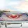 Glowing Red Heart Golden Filigree - Car Interior Upgrade Road Trip Gift Car Sunshade - 5