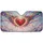 Glowing Red Heart Golden Filigree - Car Interior Upgrade Road Trip Gift Car Sunshade - 3