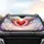 Glowing Red Heart Golden Filigree - Car Interior Upgrade Road Trip Gift Car Sunshade - 4