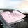 Butterflies Cherry Blossoms Floral Sprigs Iridescent Wings - Car Interior Upgrade Car Sunshade - 6