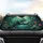 Iridescent Chameleon Perched Branch Tropical Jungle Exotic Flowers - Car Interior Upgrade Car Sunshade - 4