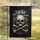 Aged Skull Crossbones Pirate Ship Gold - Gothic Home Decor Gift Garden Flag - 5